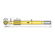 Хвостовик аналог Atlas Copco COP 1036,  COP 1038,  COP 1238