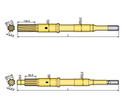 Хвостовик аналог Atlas Copco COP 1240EX,  COP 1338EX