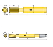 Хвостовик аналог Atlas Copco COP 1432,  COP 1435,  COP 1532