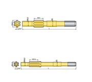 Хвостовик аналог Ingersoll Rand YH 80A,  YH 80A RP