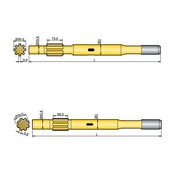 Хвостовик аналог Sandvik/Tamrock HL 600,  HL 600 S,  HL 645,  HL 645 S