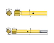 Хвостовик аналог Sandvik/Tamrock HL 500 F,  HL 500