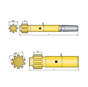 Хвостовик аналог Sandvik/Tamrock HLX 1,  HLX 3